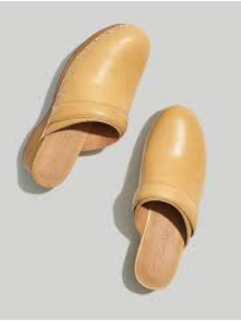Madewell The Cecily Genuine Shearling lined leather clog shoes